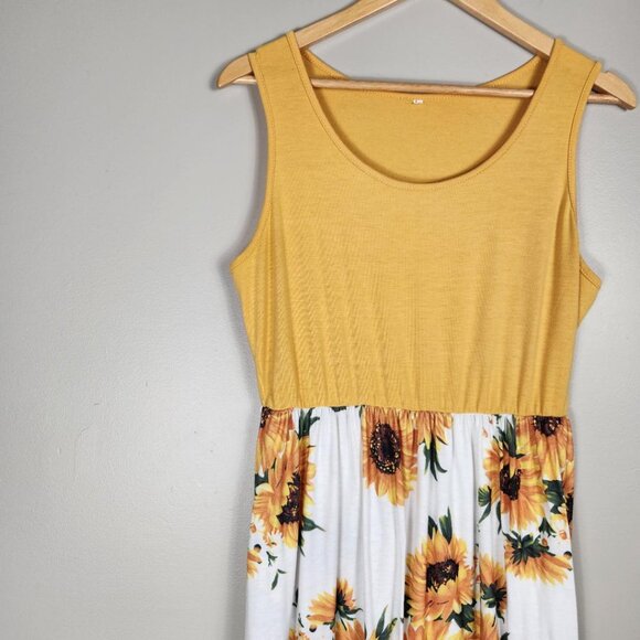 Woman's Sunflower Maxi Dress From Mommy & Me Set - Picture 3 of 8